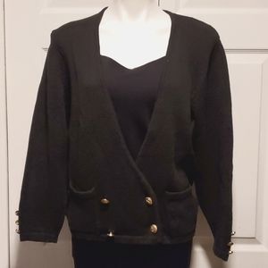 Robert Scott Ltd Women's Black Cardigan - Size Medium